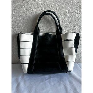 Urban Expressions Shiloh Tote Vegan Leather White and Black Women